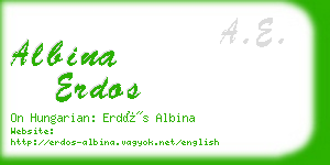 albina erdos business card